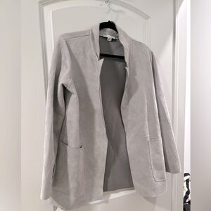 Grey suede blazer